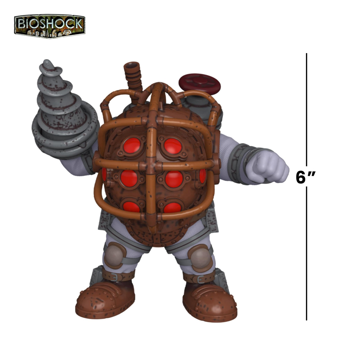 Funko Bioshock Bouncer Big Daddy armor detail emphasizing premium vinyl quality.