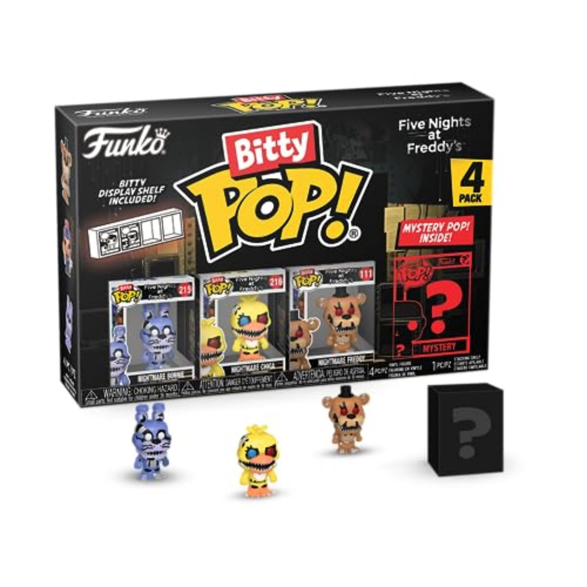 Funko Bitty Pop! Nightmare Bonnie figure for compact shelf display and collection.