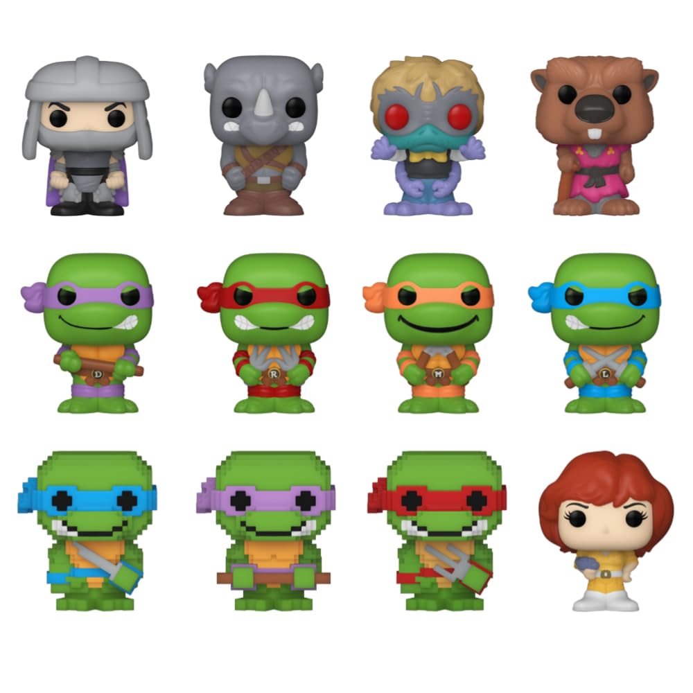Funko Bitty Pop TMNT acrylic shelf display keeps figures organized