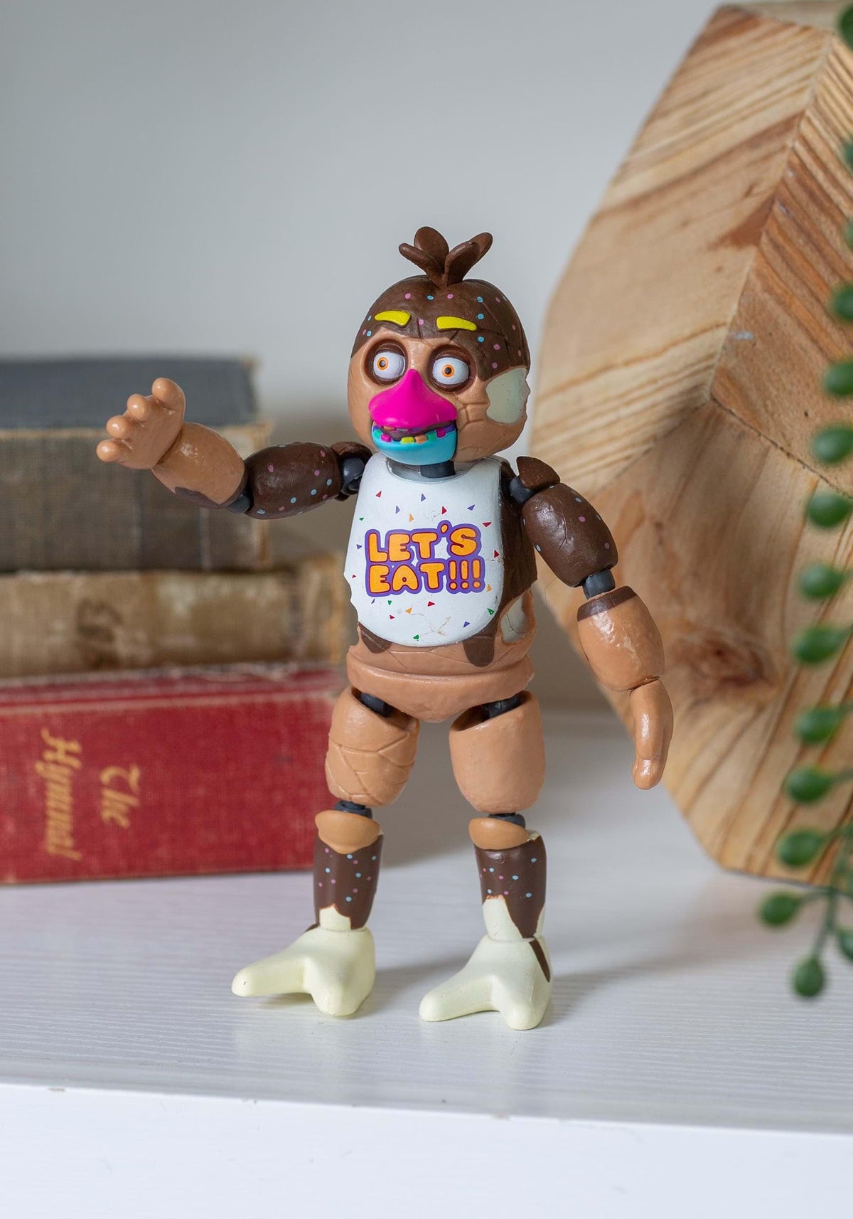Funko Chocolate Chica Pop closeup shows detailed sculpt and colors for shelf displays