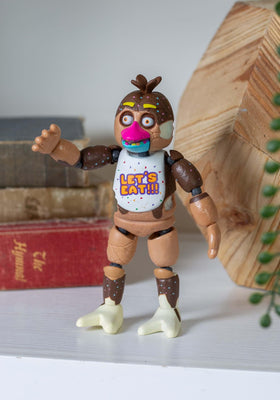 Funko Chocolate Chica Pop closeup shows detailed sculpt and colors for shelf displays