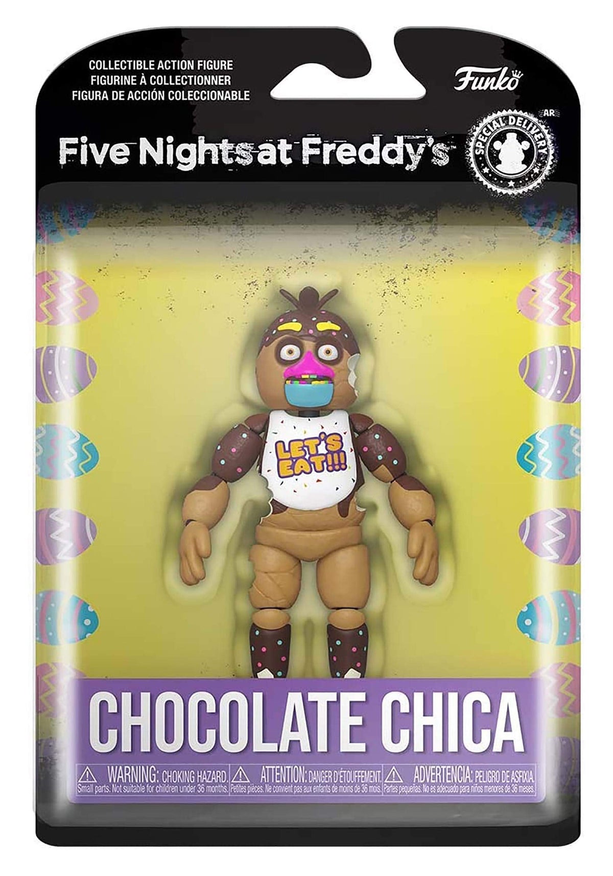 Funko Chocolate Chica Pop side view captures character charm for dioramas