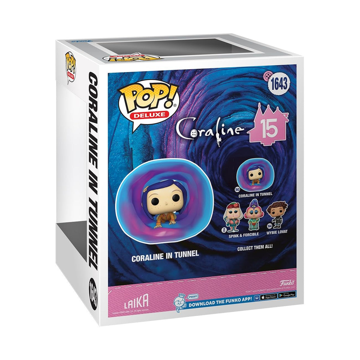 Funko Coraline Deluxe figure closeup, showcases premium vinyl quality for durable fan collectibles