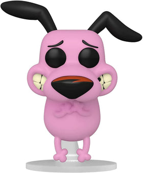 Funko Courage the Cowardly Dog pop figure, 3.75-inch display-ready collectible for fans.