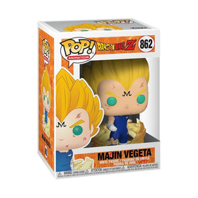 Funko Pop Dragon Ball Z Majin Vegeta figure for display and collection.