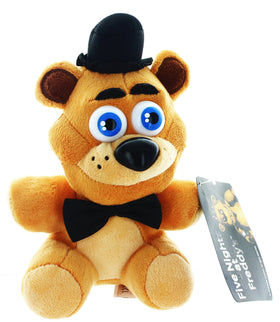 Funko Fazbear 6-inch brown plush, front view, ideal for display and gifting