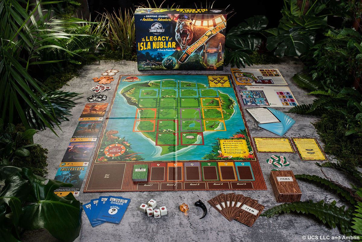 Funko Isla Nublar box contents with components for quick setup and play.