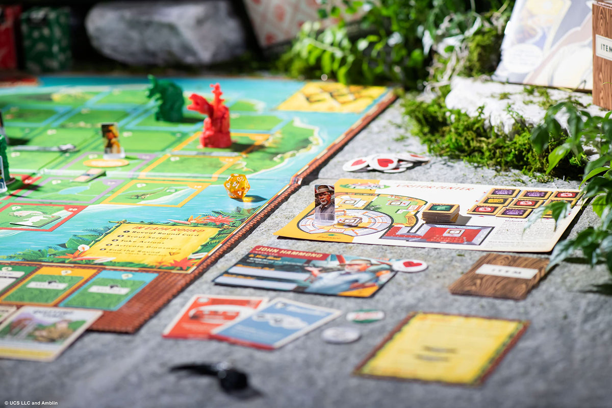 Character cards from Funko Isla Nublar capturing iconic Jurassic figures for storytelling.