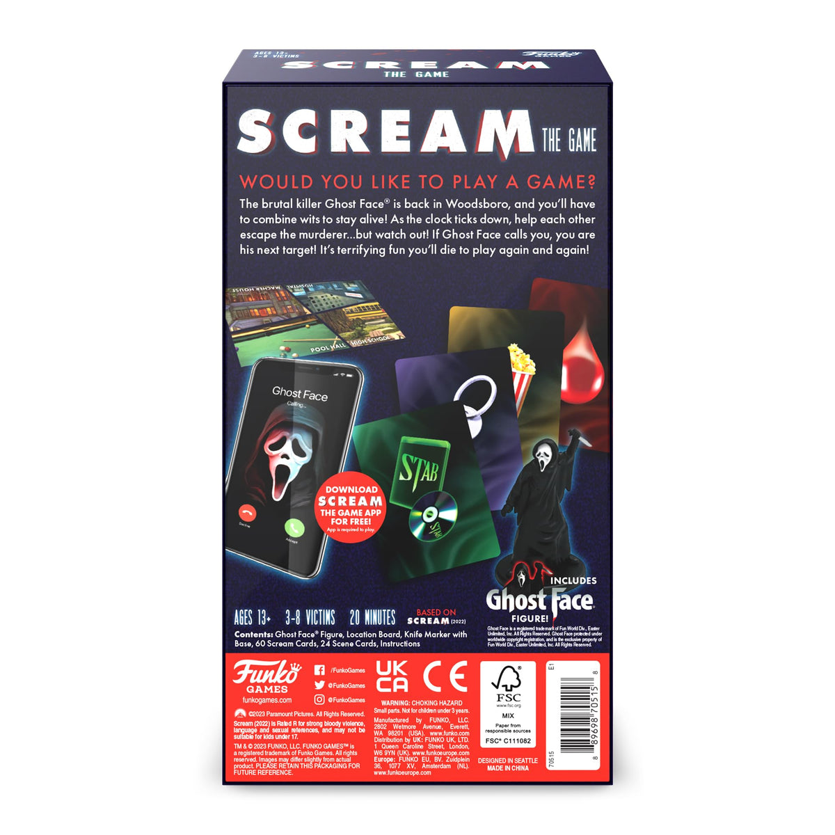 Funko Games Scream knife-first-player-marker marks the starting position