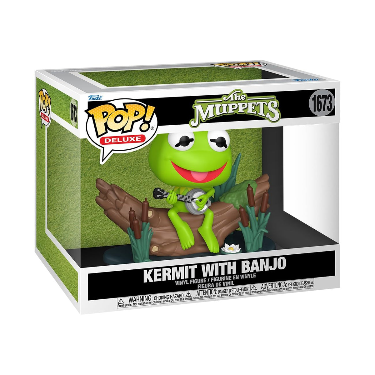 Funko Kermit with Banjo figure from The Muppets, ideal display collectible.