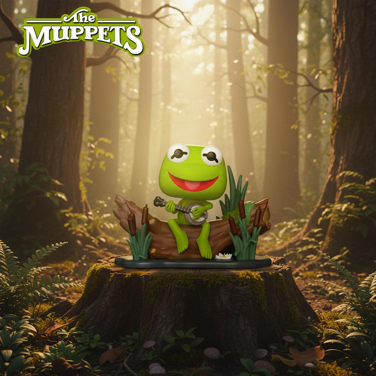Kermit with Banjo Funko Pop, perfect desk display for fans.