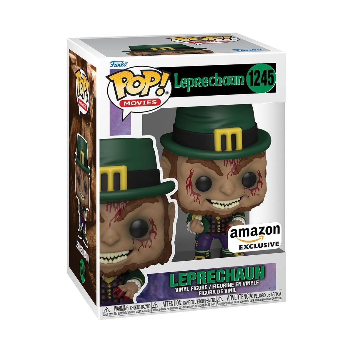 Funko Leprechaun Bloody Amazon Exclusive action pose for shelf display and gifting.