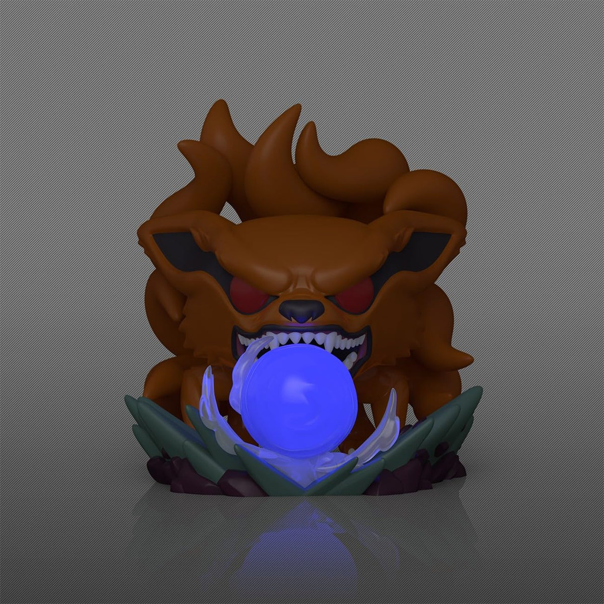 Kurama deluxe display pose by Funko fits desks and shelves.