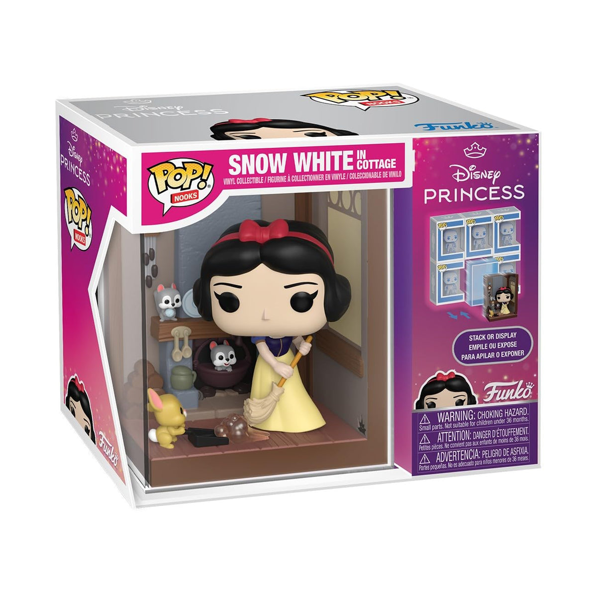 Funko Pop Nooks Snow White in Cottage front view for display-ready shelf presence