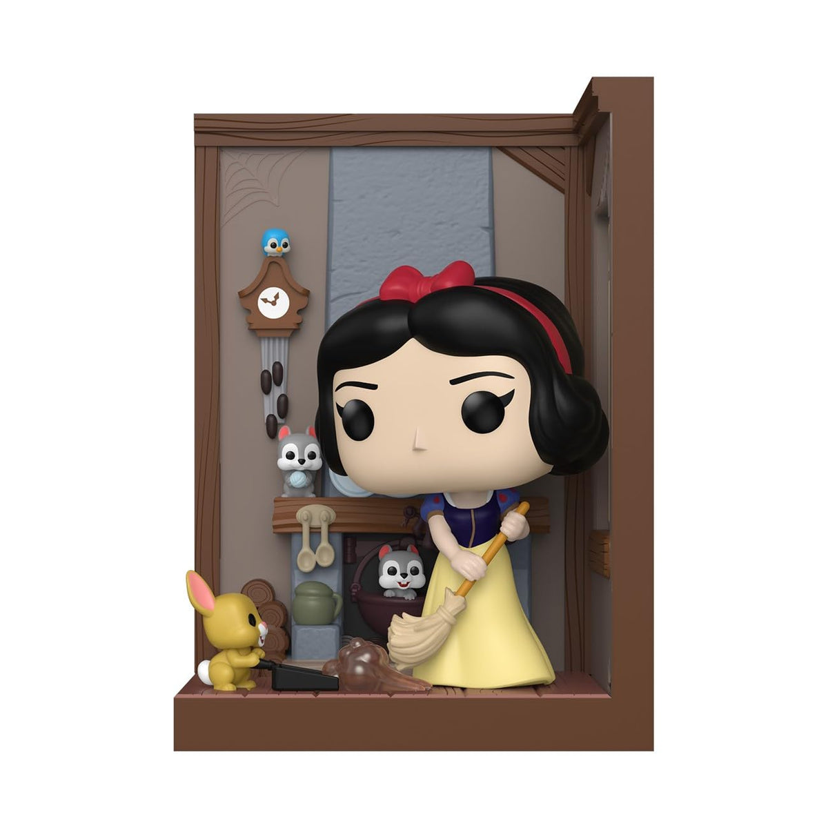 Funko Pop Nooks Snow White in Cottage side view shows compact footprint for desks