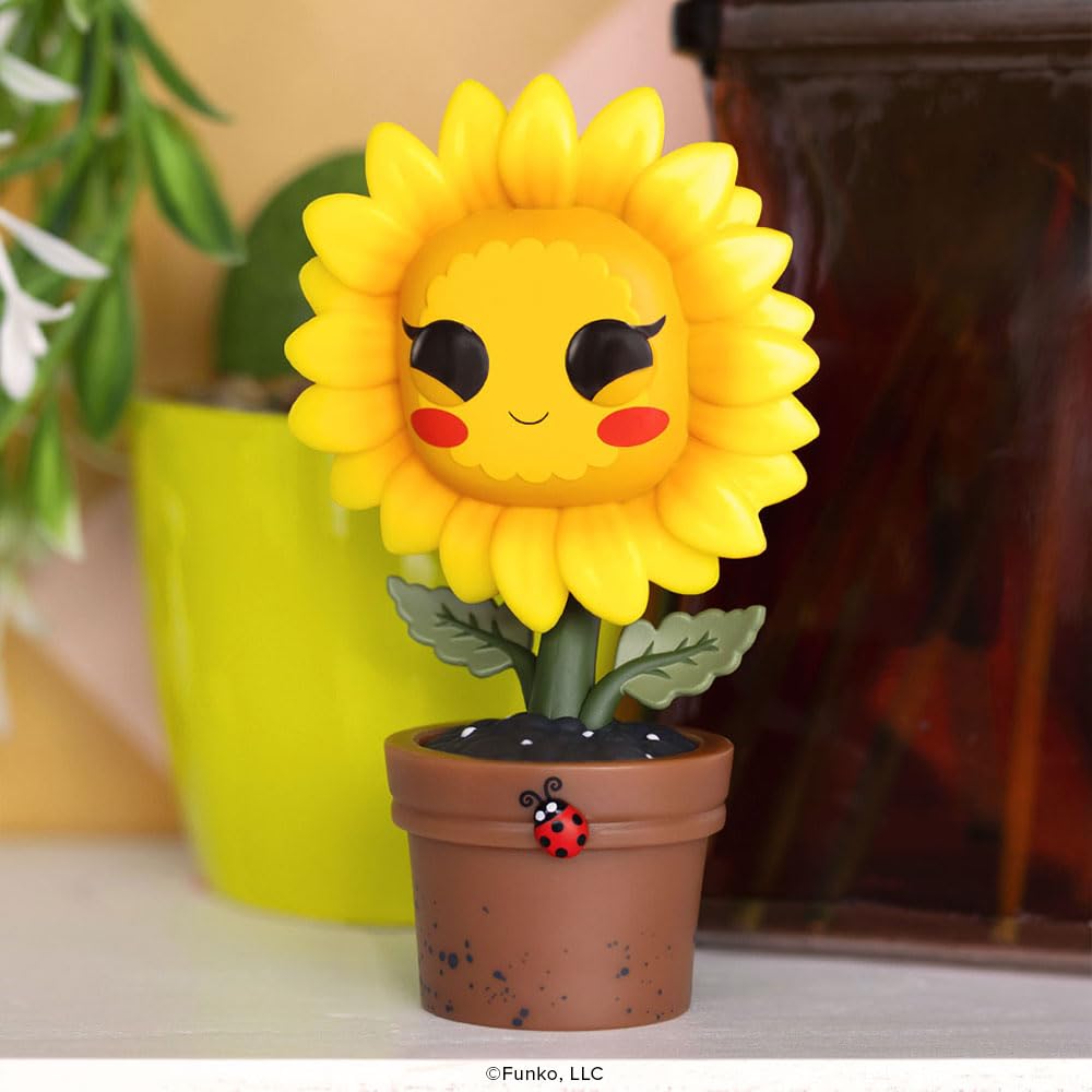 Funko Pop! Plants Flora Sunflower, brand logo visible, official merchandise badge.