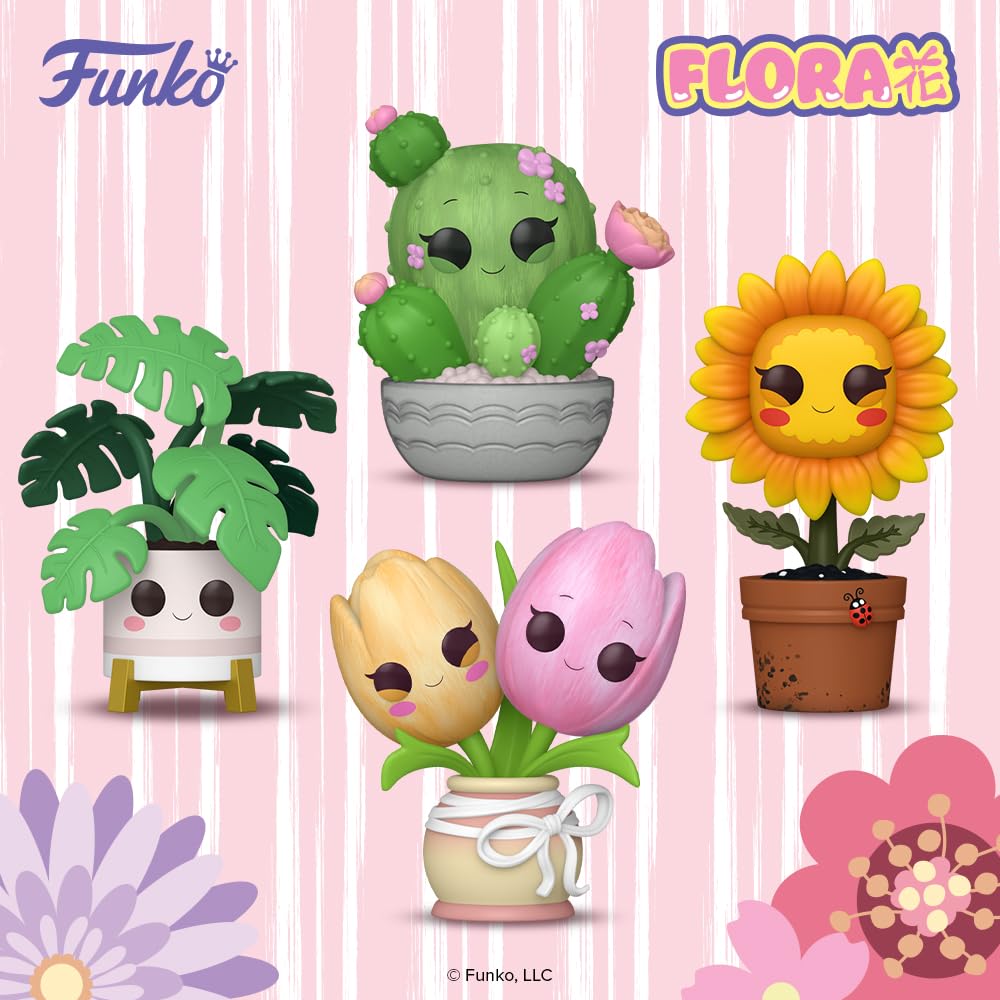 Funko Pop! Plants Flora Sunflower, side view, pairs well with other POP! Plants.