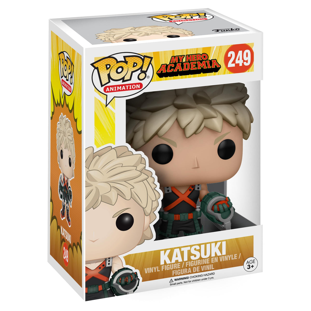 Funko POP! Katsuki Bakugo figure on display, ideal for anime collectors.