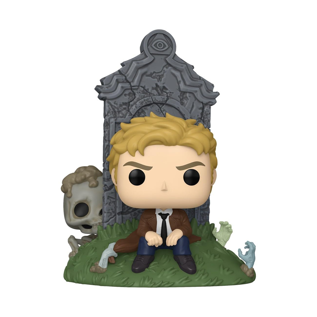 Funko Pop! Deluxe Constantine in DC Justice League Dark display for collectors.