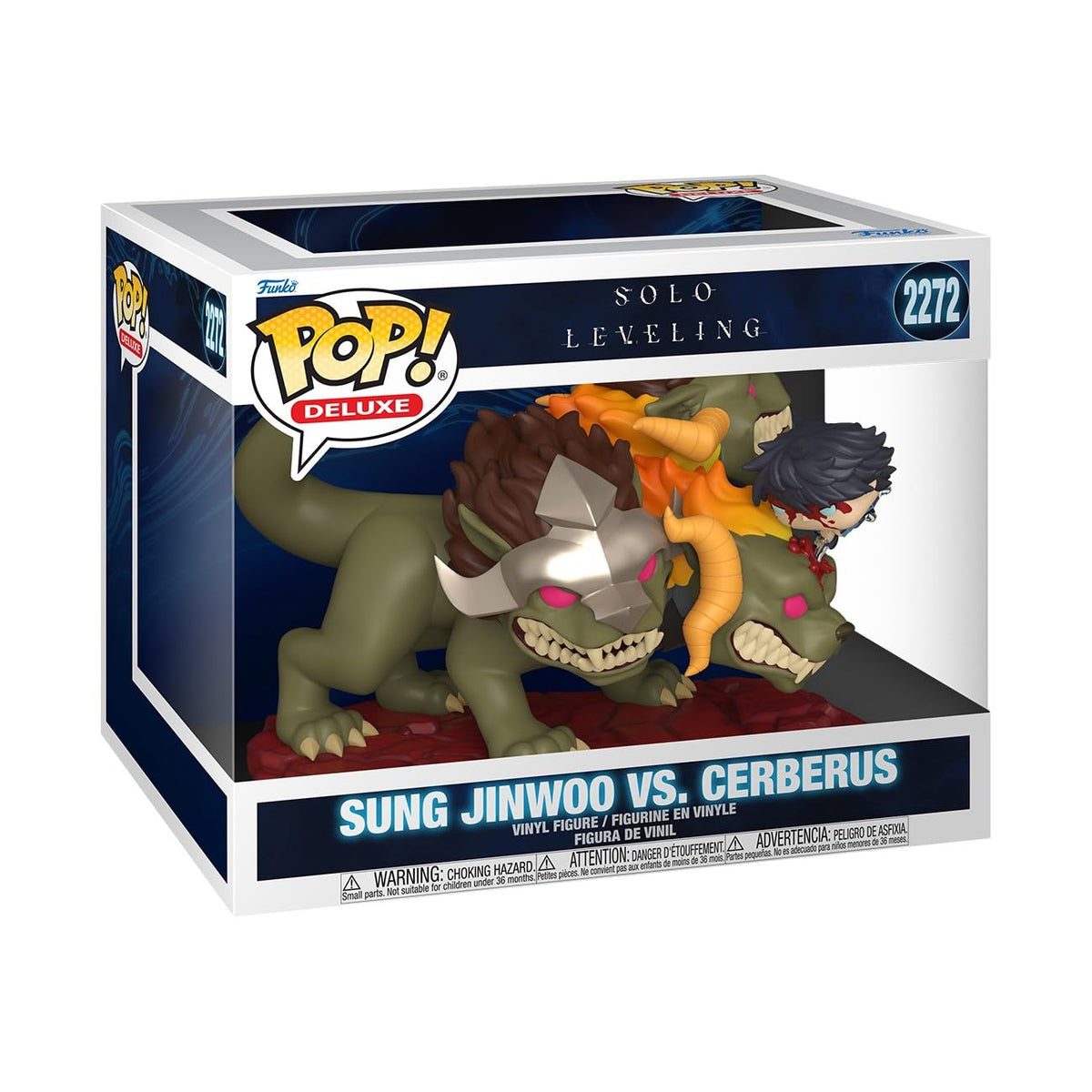 Funko Pop Deluxe Sung Jinwoo vs Cerberus front view ideal for display