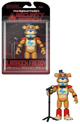 Funko Pop! Glamrock Fred pose, adds character to any Five Nights at Freddy's display.