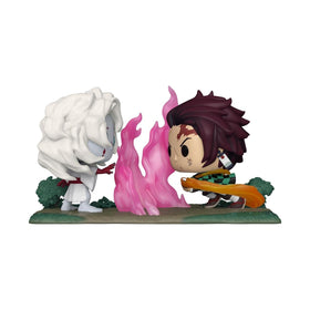 Funko Pop! Moment Tanjiro vs Rui side profile for compact display