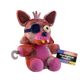 Funko Pop! Plush Tie-Dye Foxy figure in vibrant colors for display.