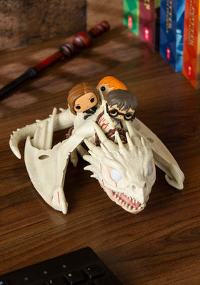 Funko Pop Ride Gringotts Dragon Ron side profile, perfect bookshelf accent