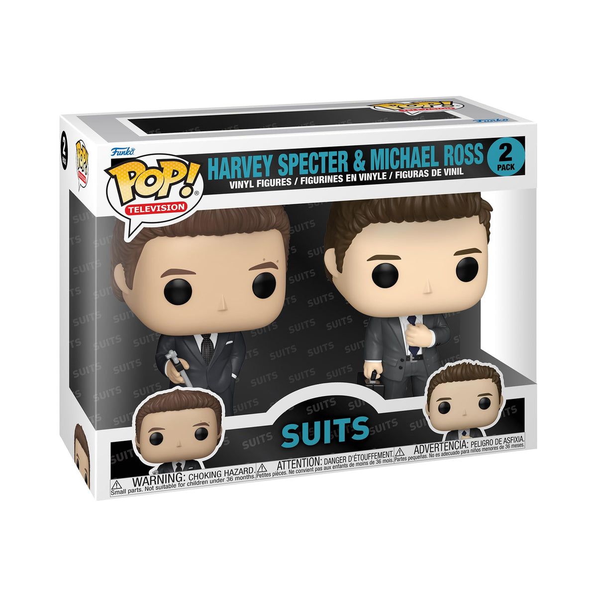 Funko Pop Television Harvey Specter figure on display, ideal for shelves and desks.