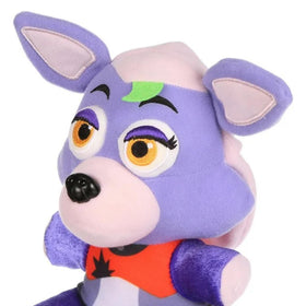 Funko Roxanne Wolf plush features bright multicolor fur for eye-catching display.