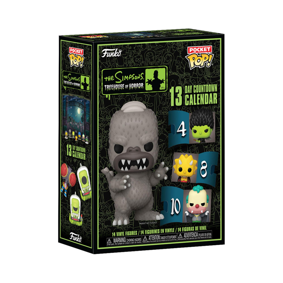 Funko Simpsons Advent Calendar door opening reveals new figure for daily excitement