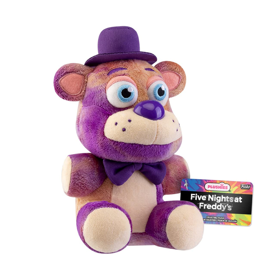 Funko Tie-Dye Freddy plush front view with vibrant colors for display