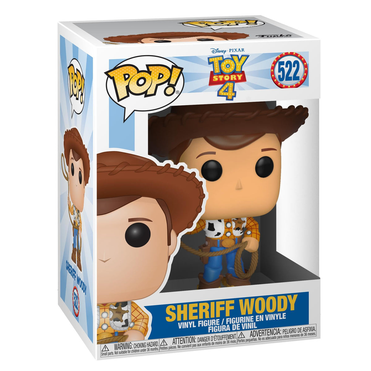 Funko Woody Toy Story 4 vinyl figure — front view for display and collection.