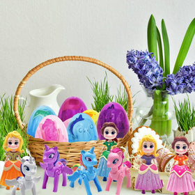 FUNKY WIZARD princess deformation egg skirt-open for easy assembly