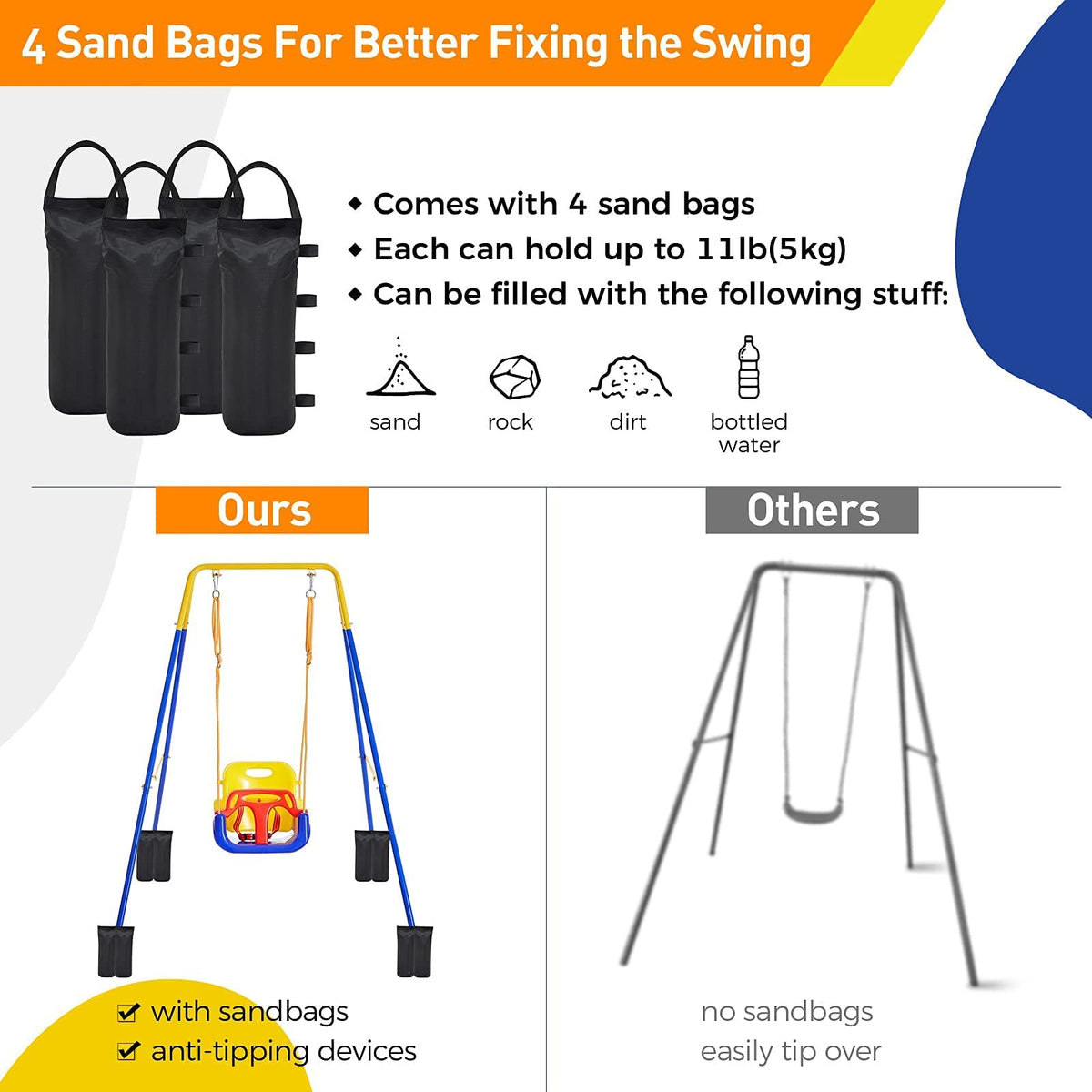 FUNLIO swing seat with removable option and adjustable rope.