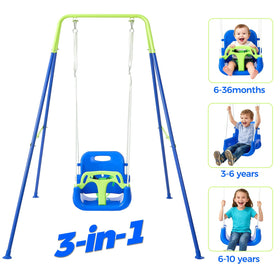 Removable seat on FUNLIO swing supports quick transitions as children grow.