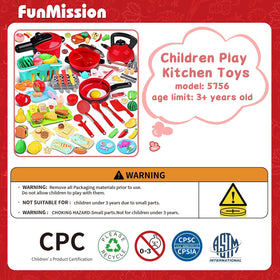 FunMission 134pcs play food collection for creative recipe ideas and imagination.