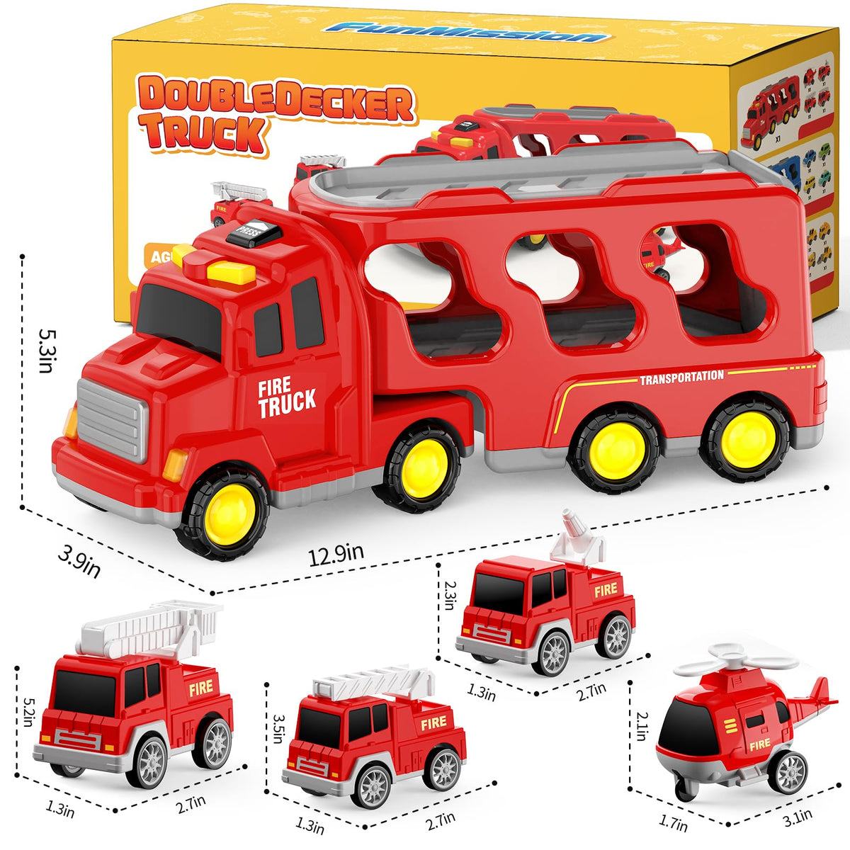 FunMission fire-rescue-car sparks active pretend play and stories