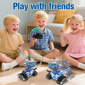 FunMission robot in a kids playtime scene encouraging interactive fun