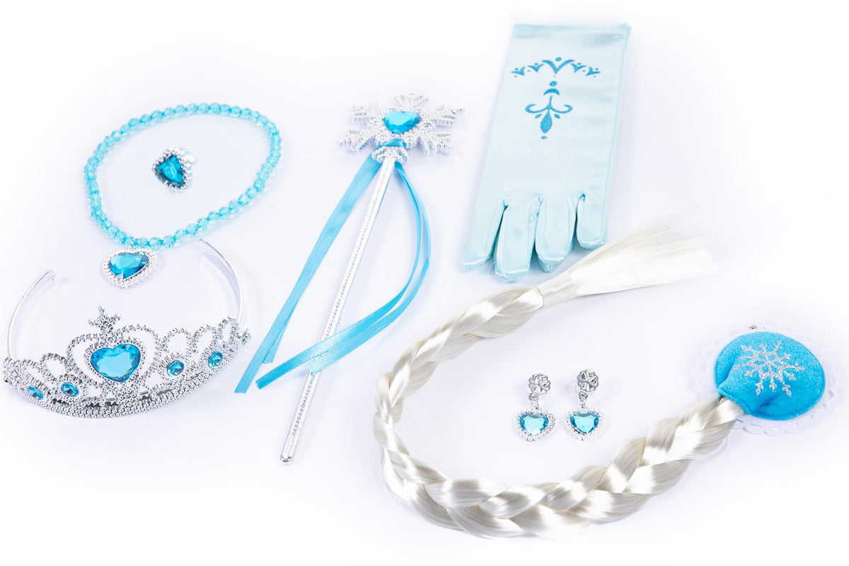 Funna Elsa ring, necklace and gloves for a complete princess look