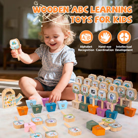 Funny Old Man uppercase and lowercase letters aid independent alphabet practice and visual discrimination.