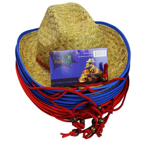 Funny Party Hats display of brown straw hats ready for party favors