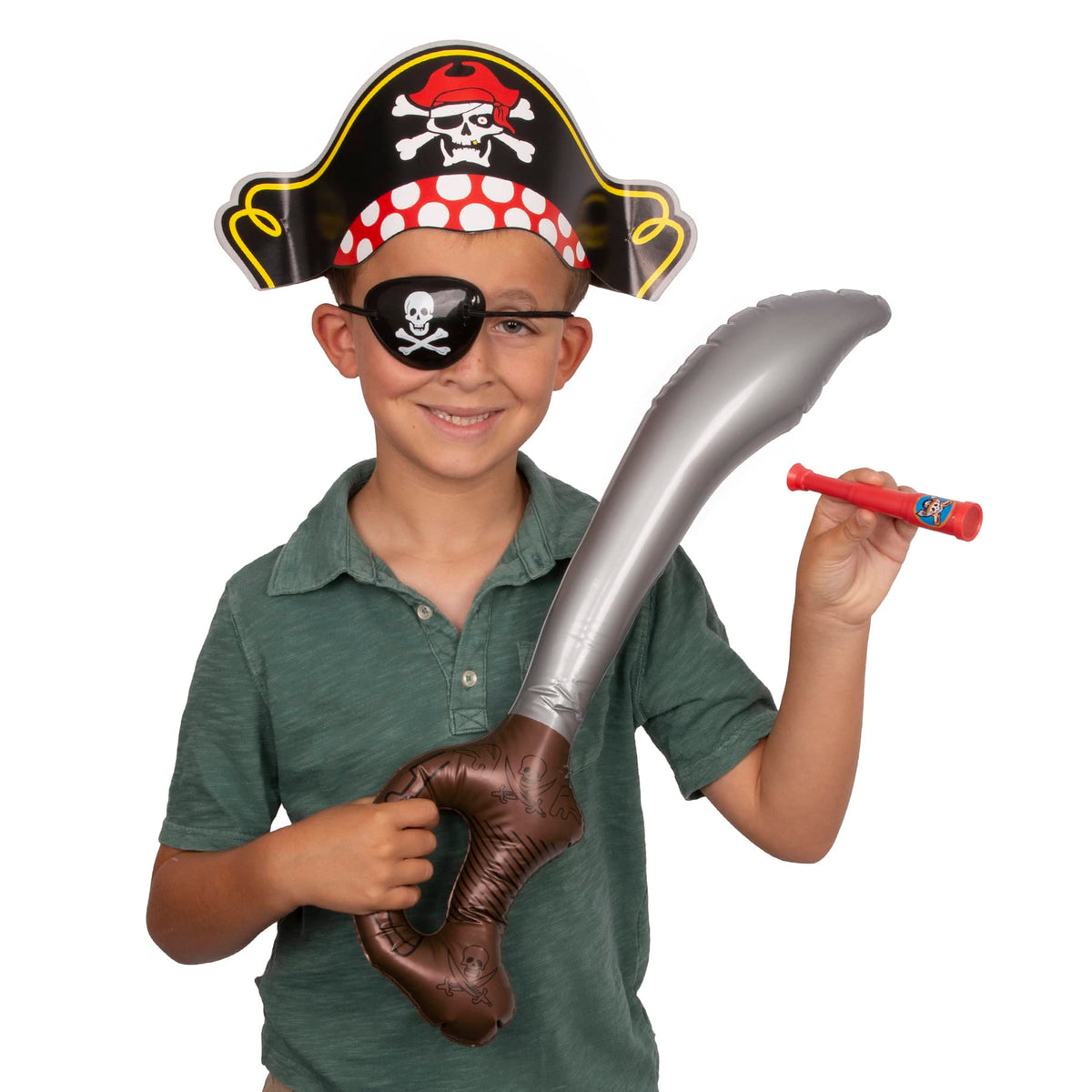 Funny Party Hats party-scene image showing colorful pirate accessories