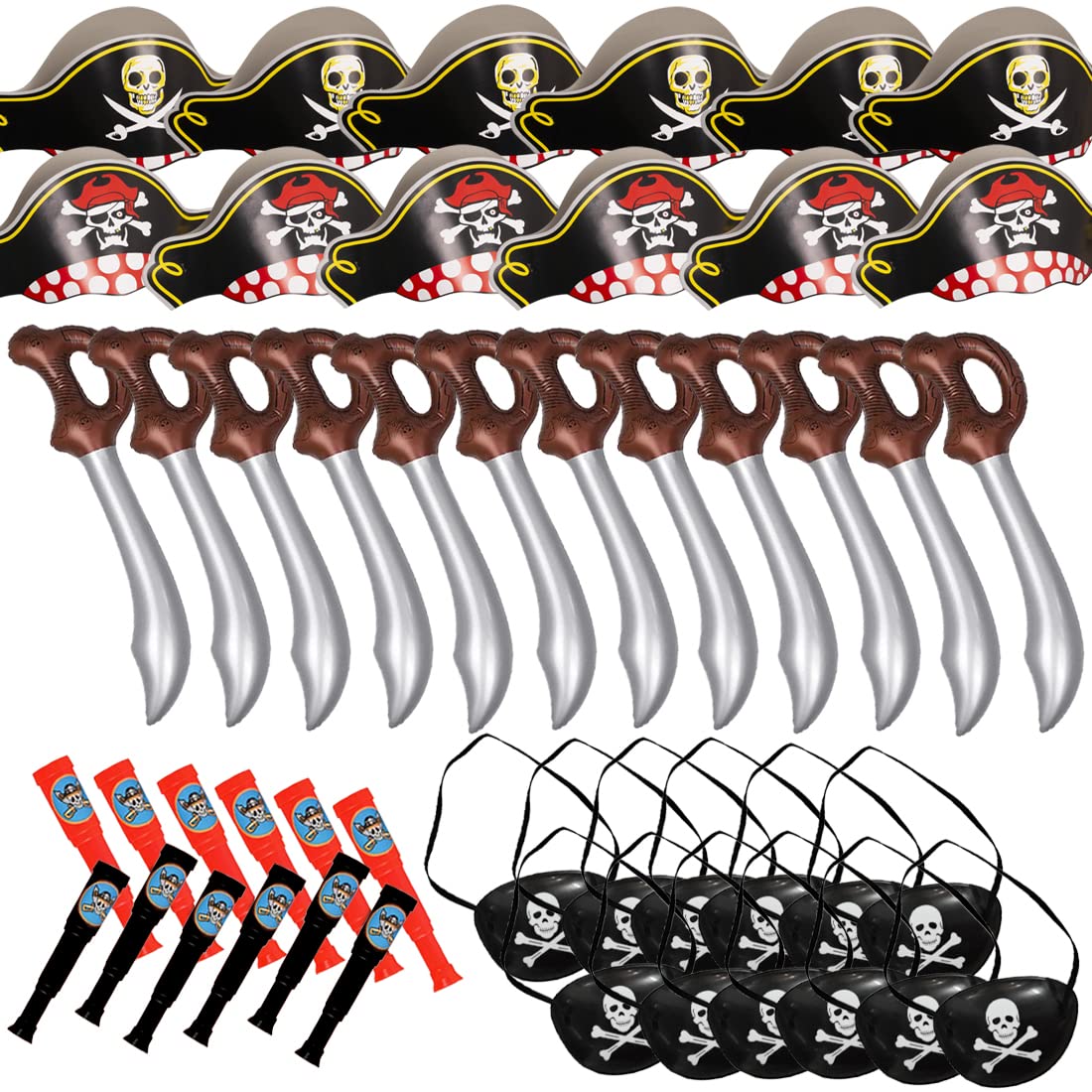 Funny Party Hats pirate hats close-up for kids' party fun