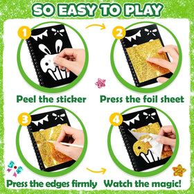 FunnyB&G Easter foil art stickers add sparkle to quick, mess-free crafts