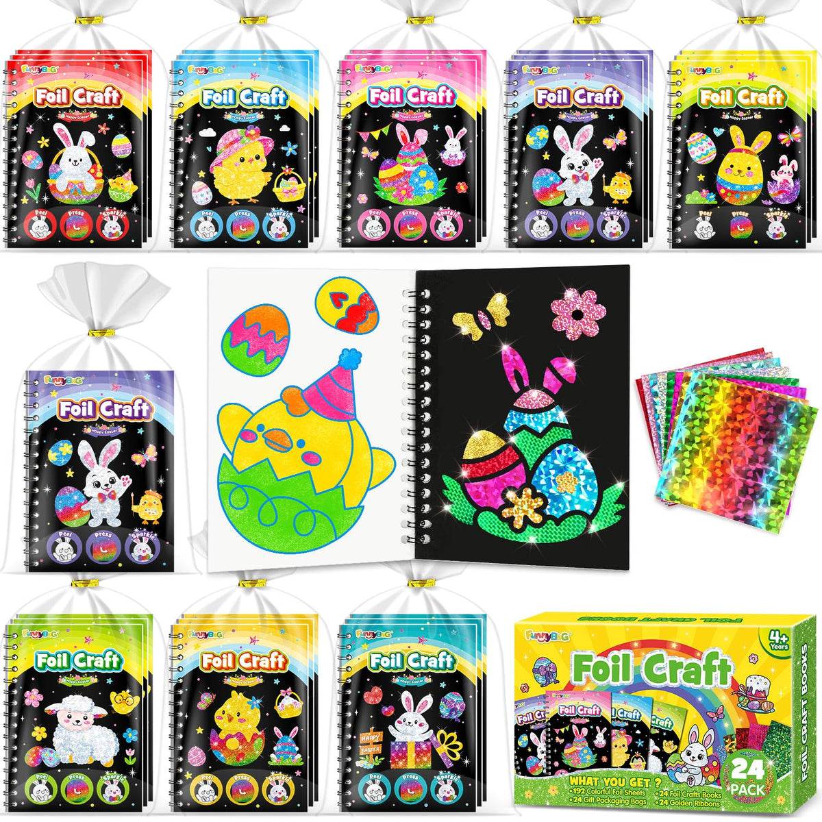 FunnyB&G foil art kit with Easter designs sparks kid creativity