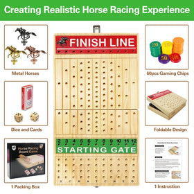 FUNNYB&G Horse Race Board open layout ready for lively tabletop fun.