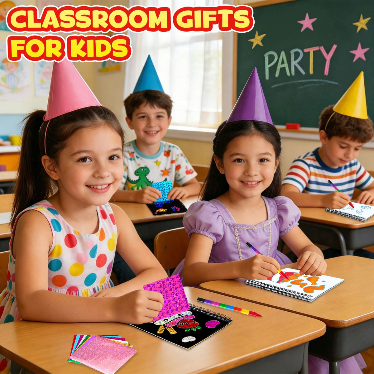 FUNNYB&G rainbow foil art kit brings vibrant color and delight to crafting.
