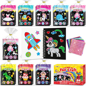 FUNNYB&G unicorn foil art kit for kids sparks imagination with glittery, mess-free crafting.