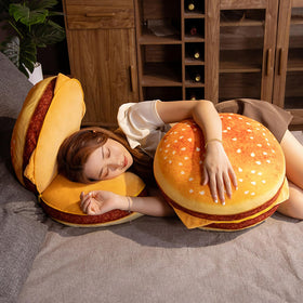 FunnyKitten Hamburger Pillow bottom features non-slip dots to prevent sliding.